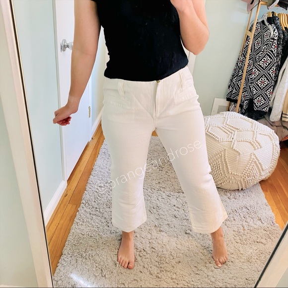 Tory Burch Pants - Tory Burch White Cream Low Rise Flare Pants Cute M
